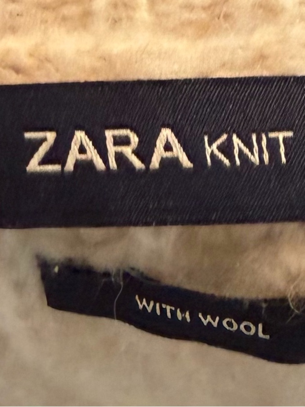 Zara Cream Ribbed Open-Front Cardigan with Pockets - Picture 4 of 4